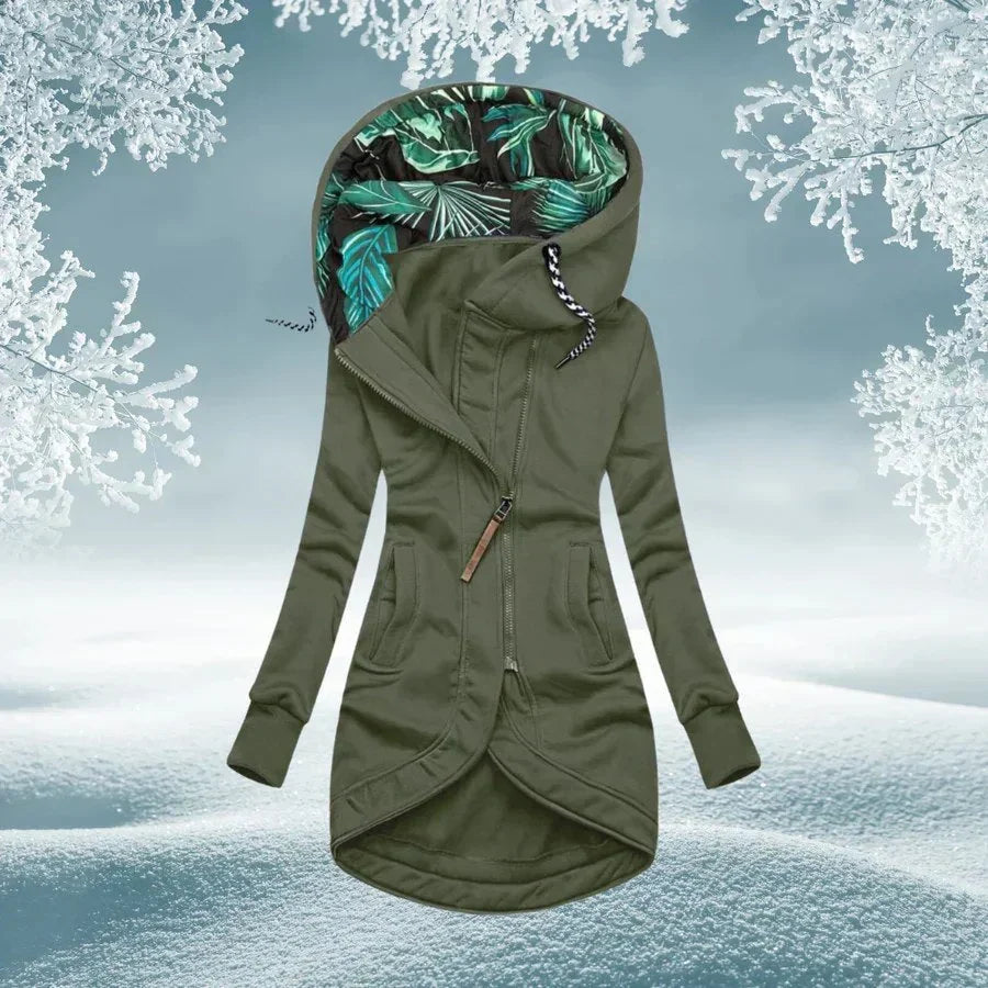 Ingrid | Chaqueta Larga con Capucha