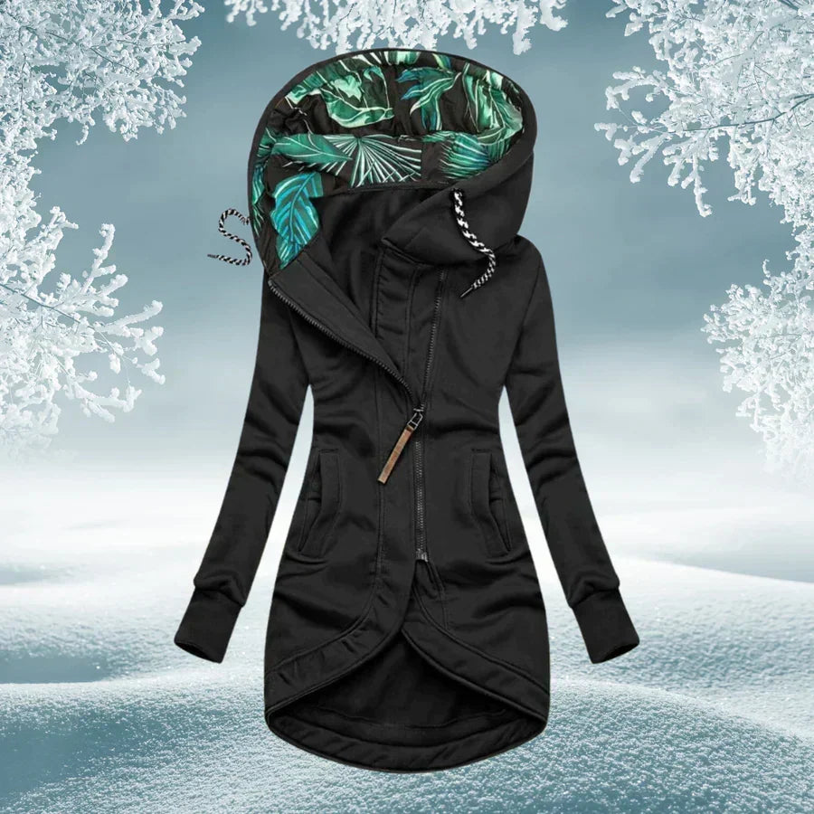 Ingrid | Chaqueta Larga con Capucha