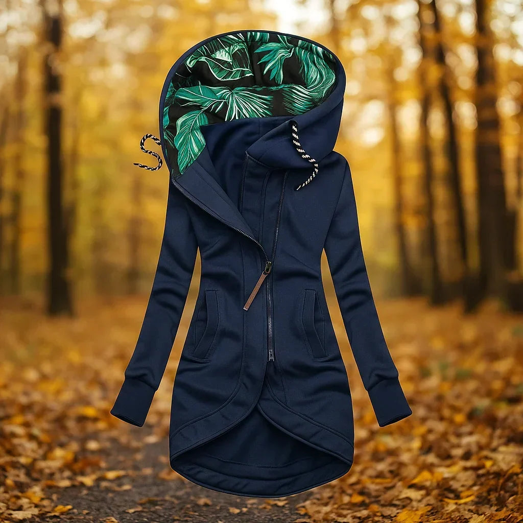 Ingrid | Chaqueta Larga con Capucha