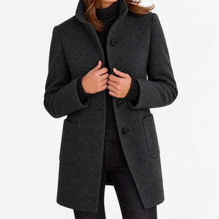 Amalie | Chaqueta de Lana con Cuello Alto