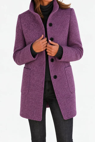 Amalie | Chaqueta de Lana con Cuello Alto