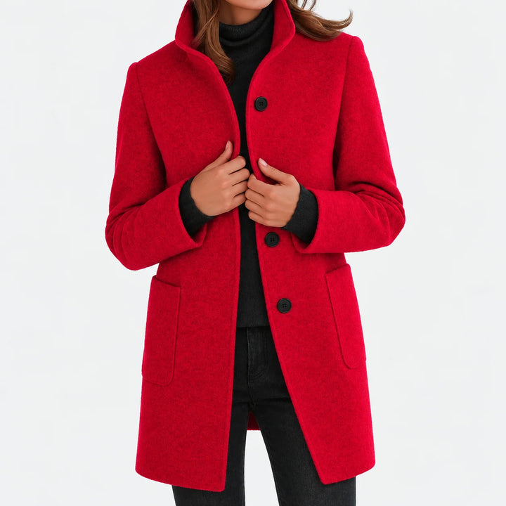 Amalie | Chaqueta de Lana con Cuello Alto