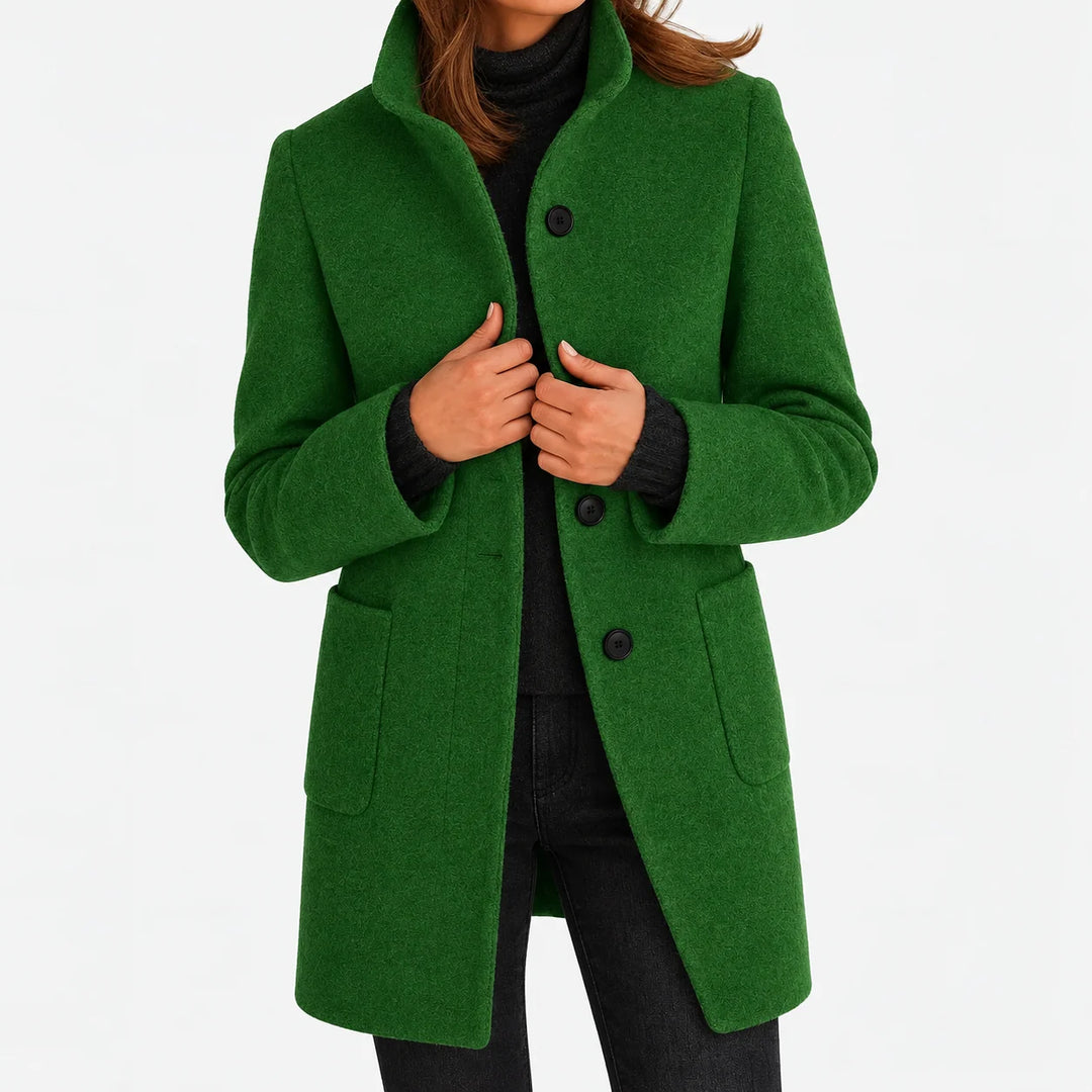 Amalie | Chaqueta de Lana con Cuello Alto