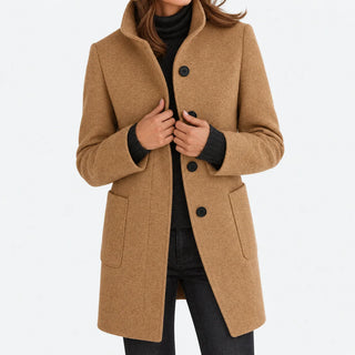 Amalie | Chaqueta de Lana con Cuello Alto
