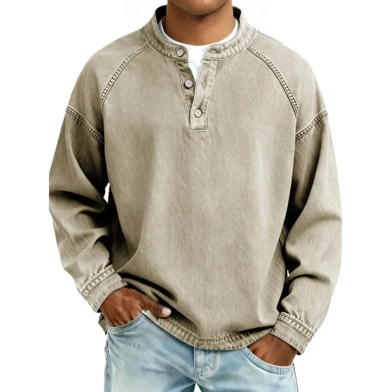 Stanley | Camisa de Denim Vintage Henley