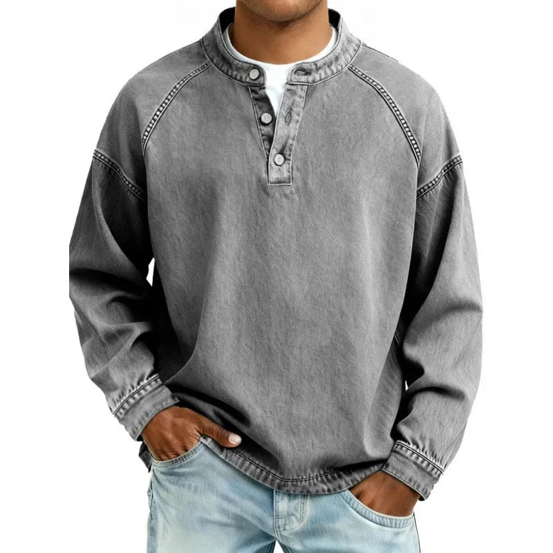 Stanley | Camisa de Denim Vintage Henley
