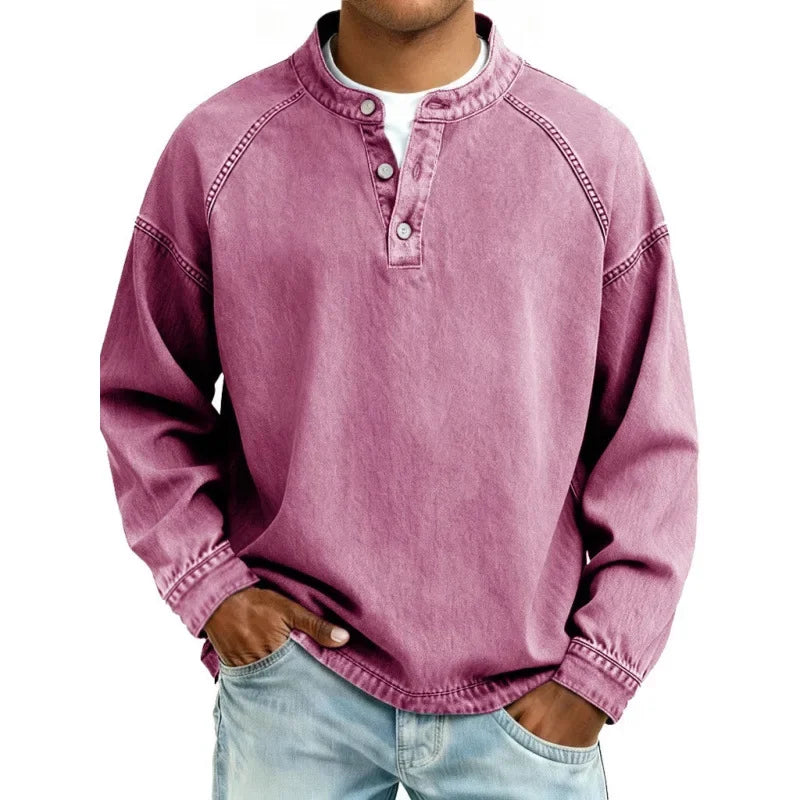 Stanley | Camisa de Denim Vintage Henley