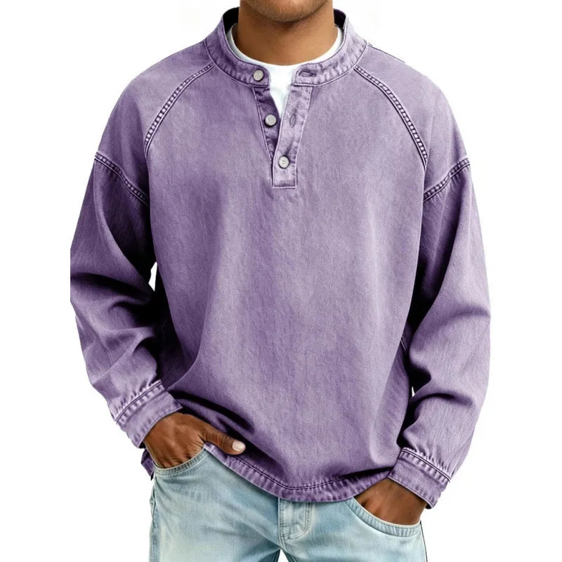 Stanley | Camisa de Denim Vintage Henley