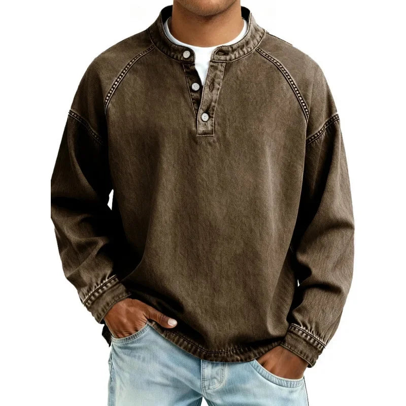 Stanley | Camisa de Denim Vintage Henley