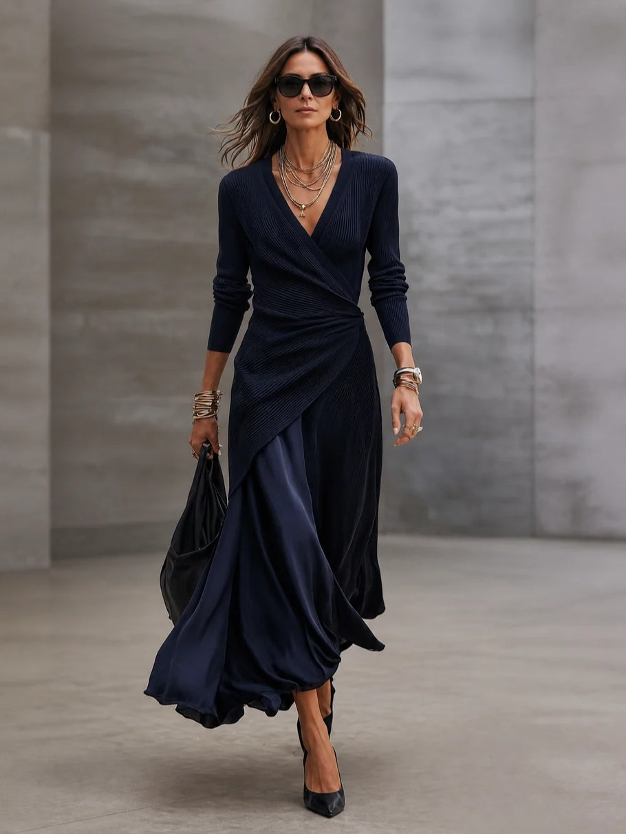 Tamara | Vestido Maxi Cruzado con Falda