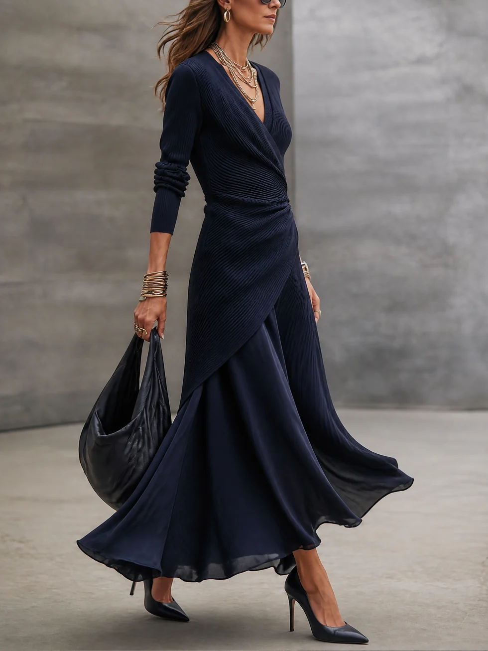 Tamara | Vestido Maxi Cruzado con Falda