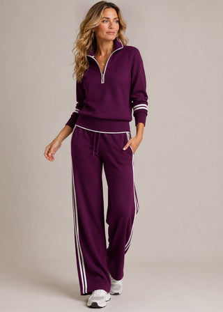 Kate | Sudadera Demi-Zip &amp; Pantalón Ancho