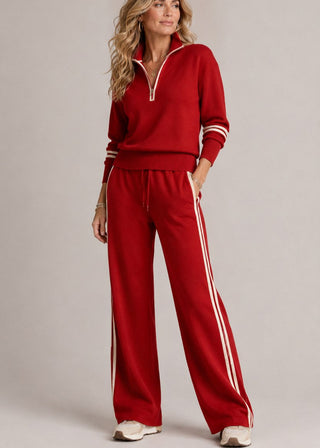 Kate | Sudadera Demi-Zip &amp; Pantalón Ancho