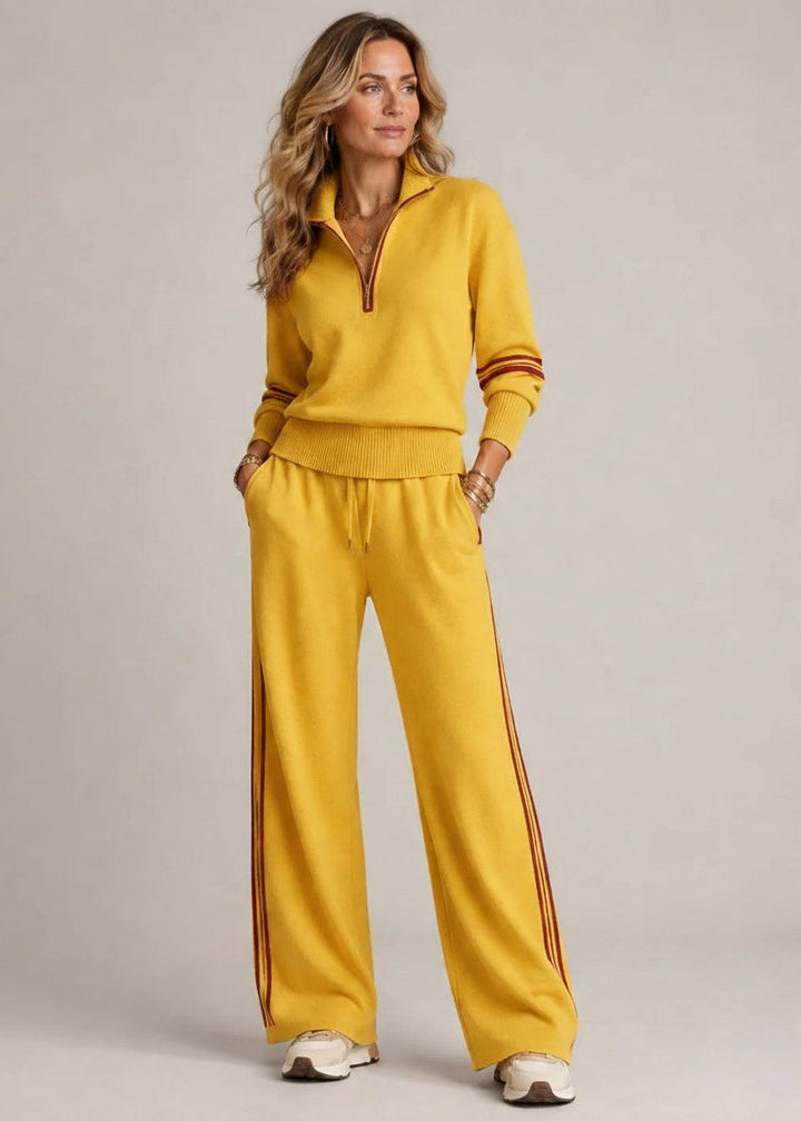 Kate | Sudadera Demi-Zip &amp; Pantalón Ancho