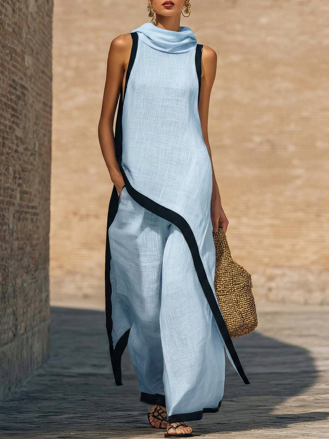 Yenira | Conjunto Artístico de Dos Piezas en Algodón y Lino