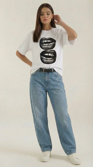 Natalia | Camiseta oversize con estampado gráfico