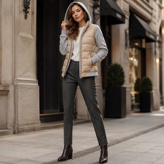 Bella | Chaqueta con capucha acolchada a rayas